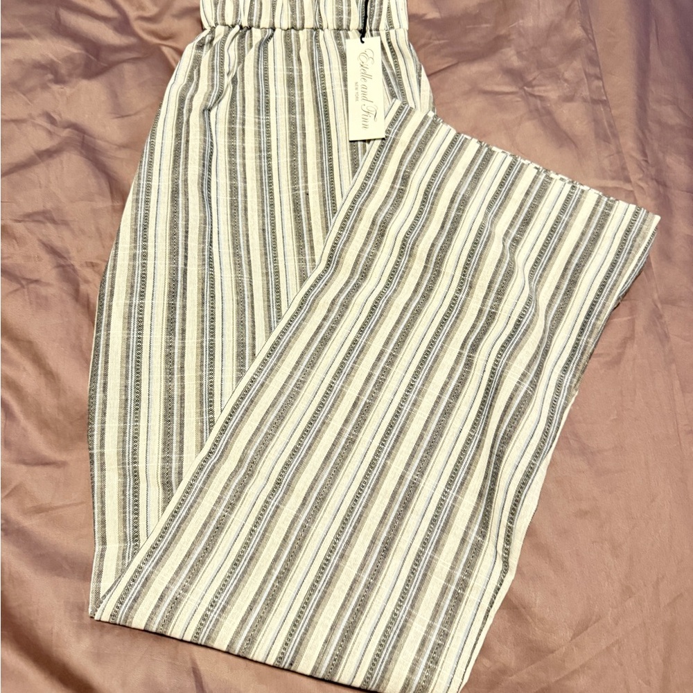 NWT Estelle and Finn Striped Wide-Leg Pants